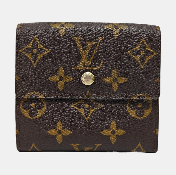 ELISE Monogram Coated Canvas Brown Wallet