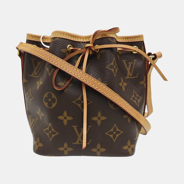 NÉONOÉ Nano Monogram Coated Canvas Brown