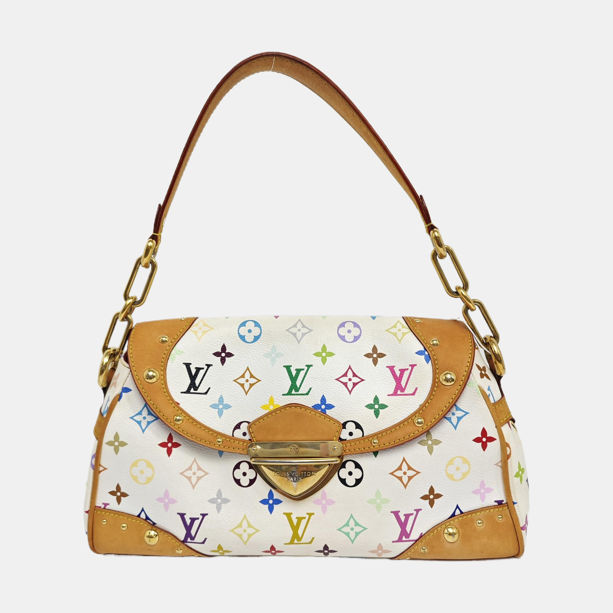 LV × TM BEVERLY MM Monogram Coated Canvas White