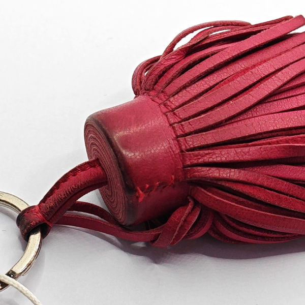 Red Leather Bag Charm