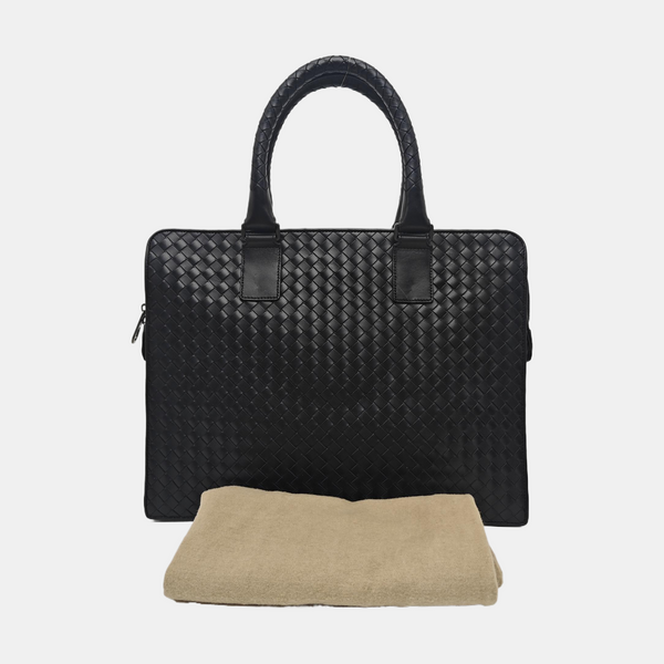 Calfskin Top Handle Bag Black