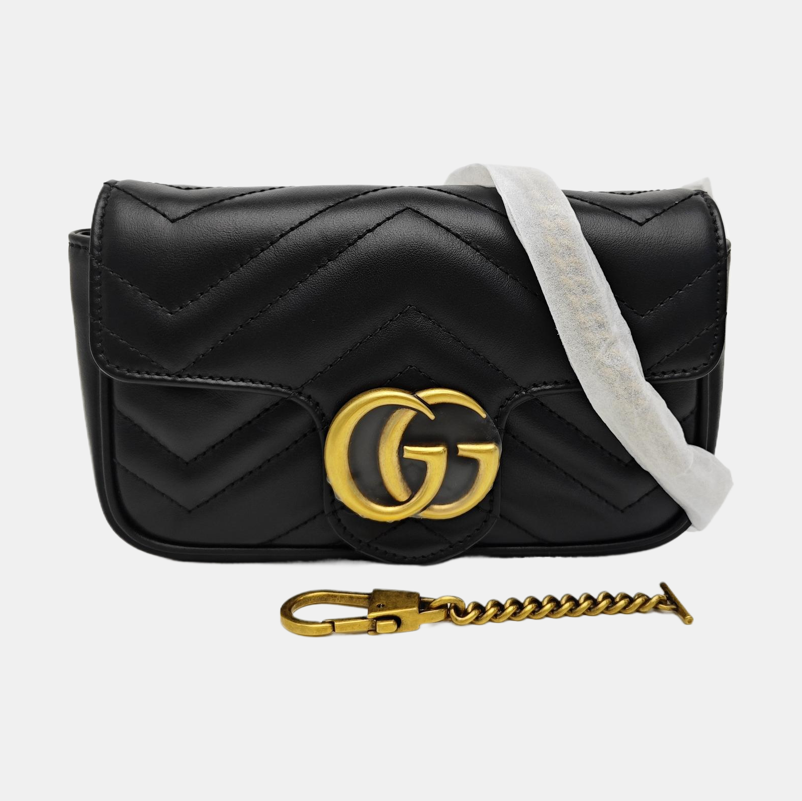 GG Marmont Mini Quilted Calfskin Black