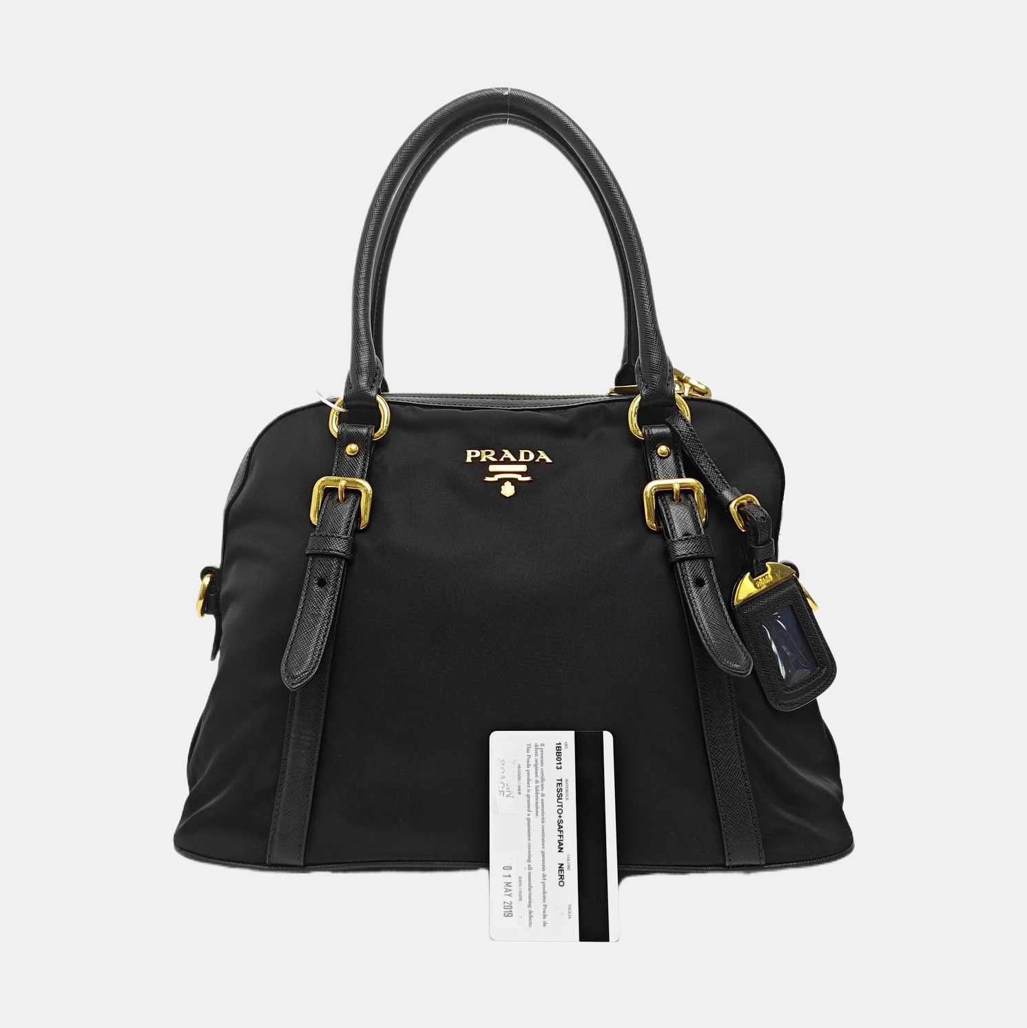 Canvas Top Handle Bag Black