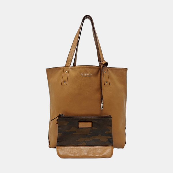 Calfskin Top Handle Bag Brown