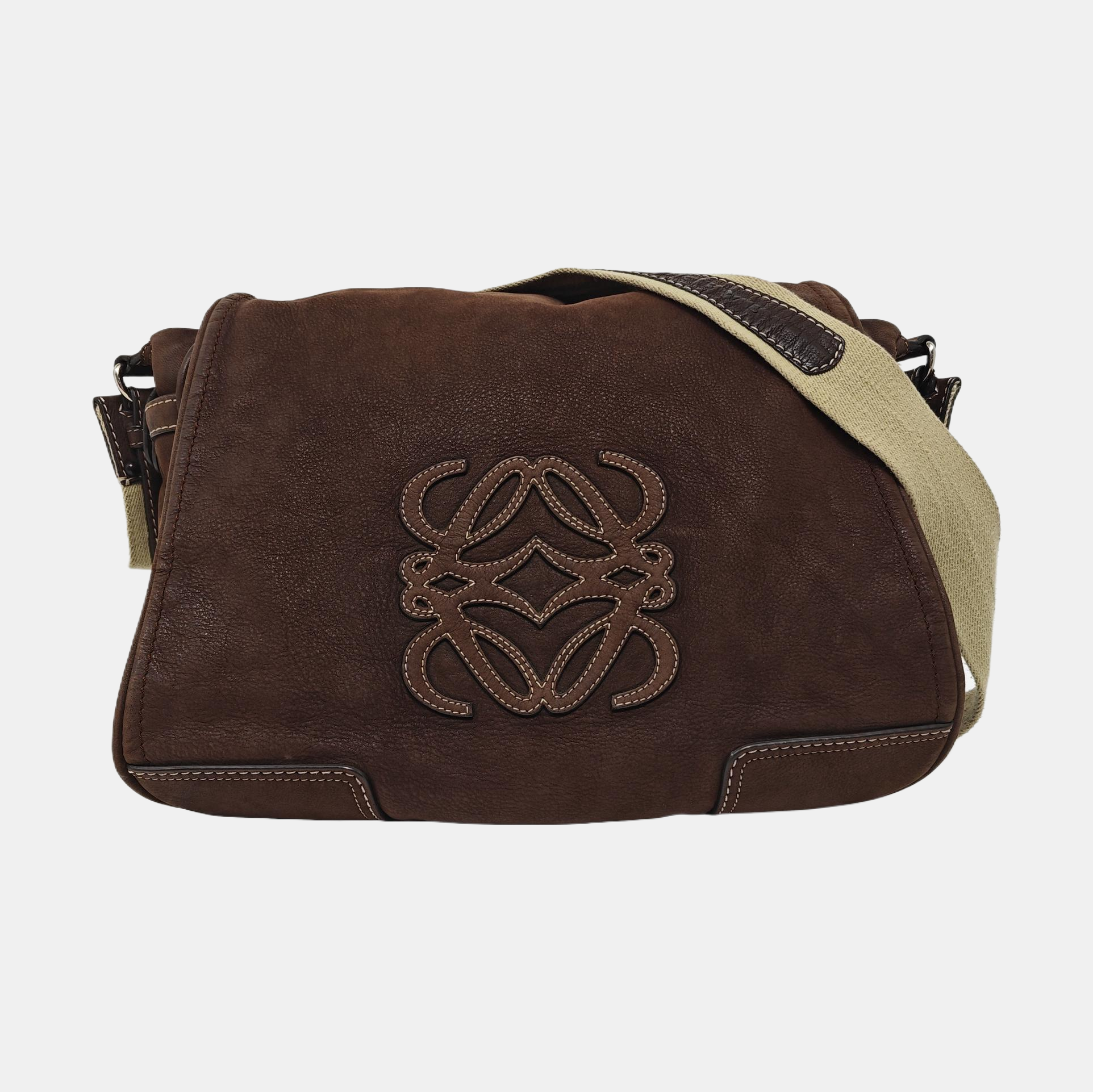 Calfskin Shoulder Bag Brown