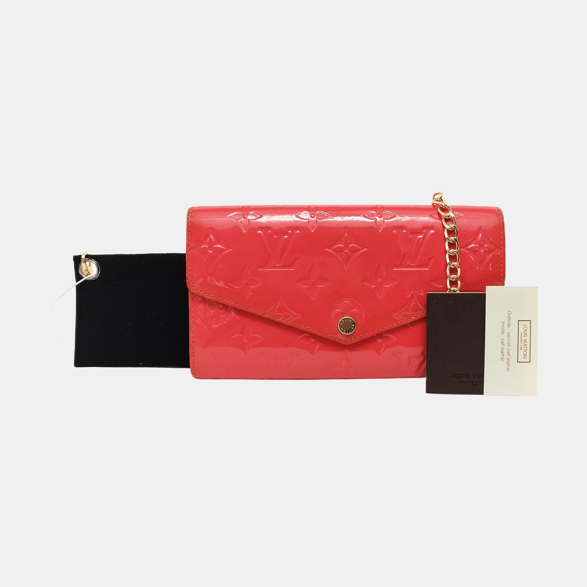 JEANNE Monogram Patent Leather Pink Wallet
