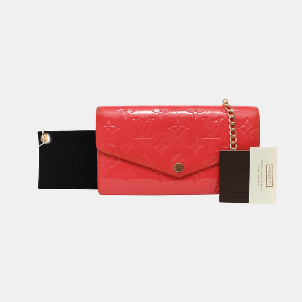JEANNE Monogram Patent Leather Pink Wallet
