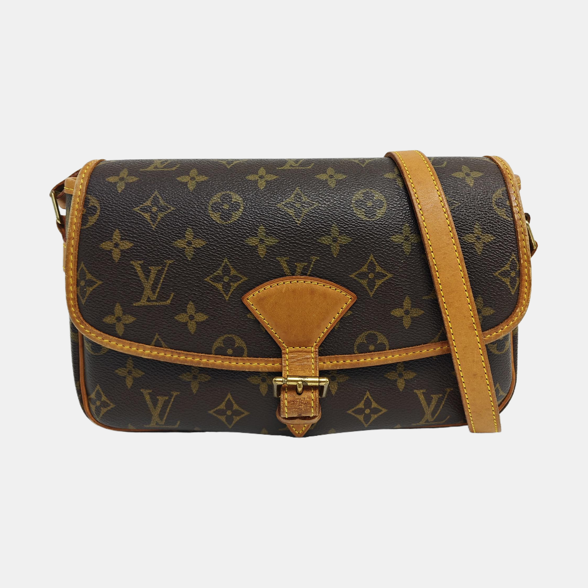 SOLOGNE PM Monogram Coated Canvas Brown