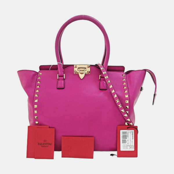 Rockstud Calfskin Red