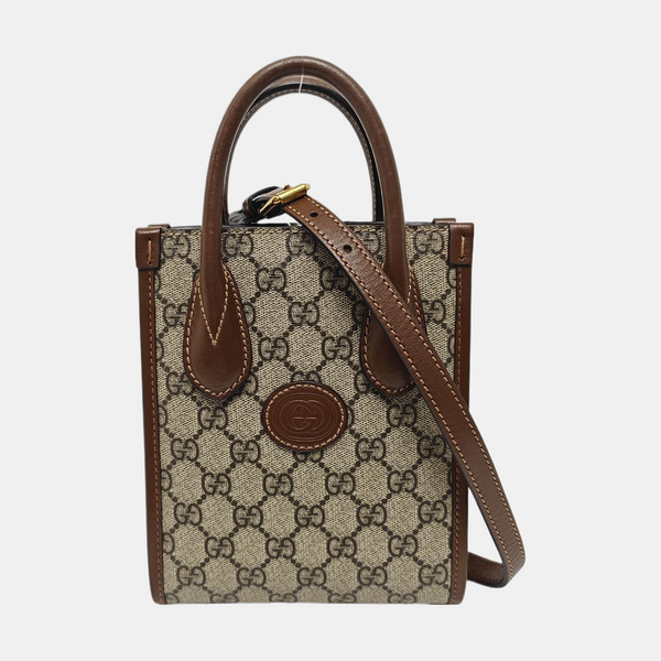 Retro Mini Monogram Coated Canvas Beige