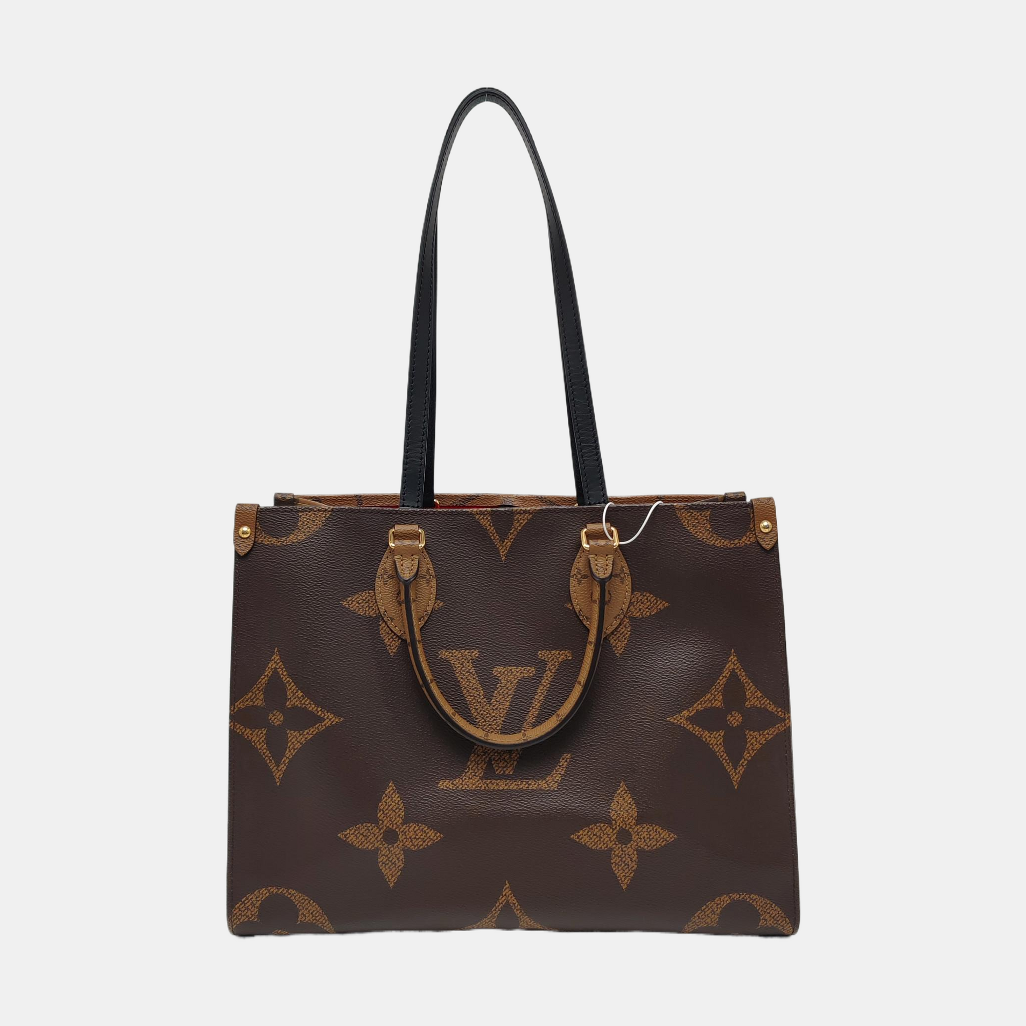 Authenticated pre-owned  ONTHEGO MM Monogram Coated Canvas Brown - Tote Bag at Looply