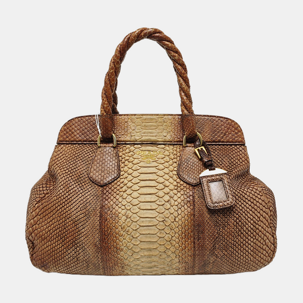 Python Tote Bag Brown
