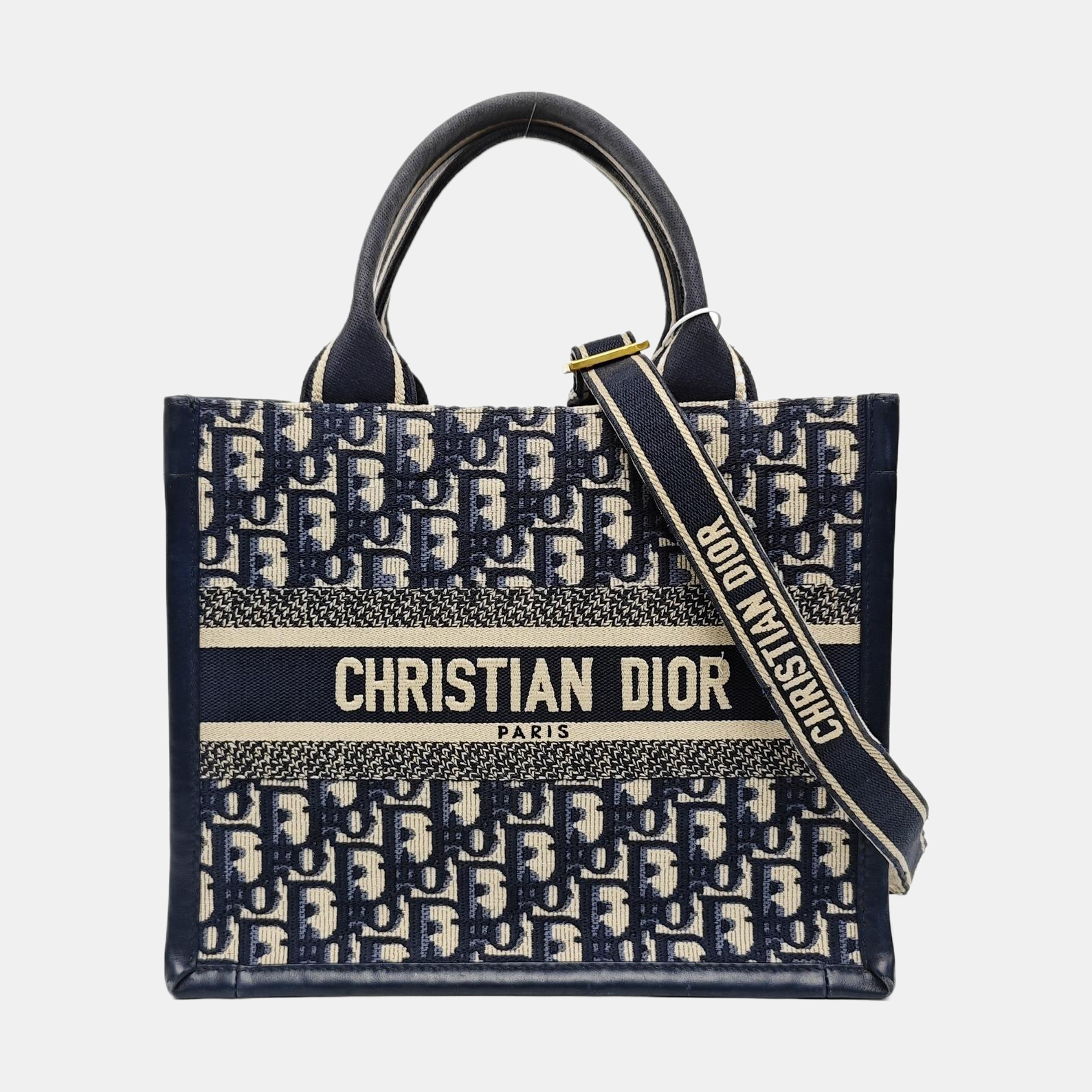 Book Tote Small Oblique Canvas Blue