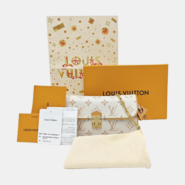 Pochette Camille Monogram Coated Canvas Beige