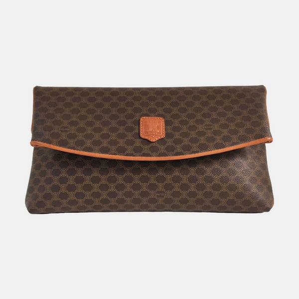 MACADAM CLUTCHES Coated Canvas Brown