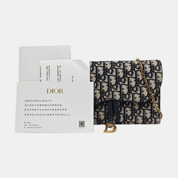 Saddle Mini Oblique Canvas Blue