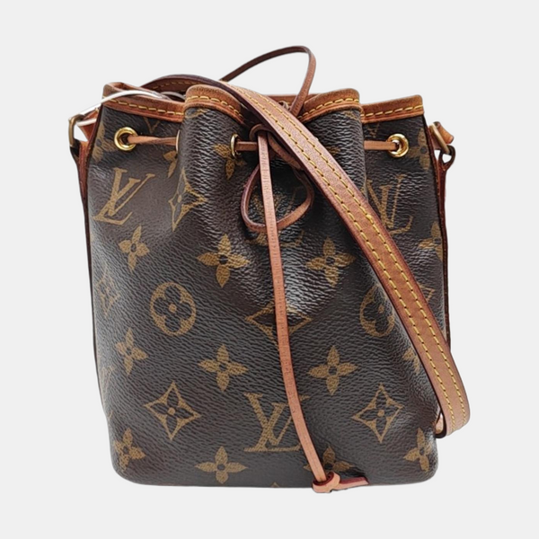 NÉONOÉ Nano Monogram Coated Canvas Brown