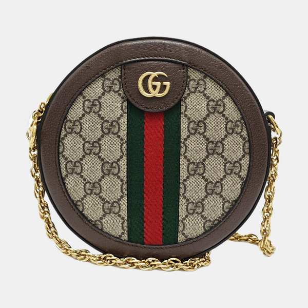 Authenticated pre-owned  Ophidia Mini Monogram Coated Canvas Beige - Shoulder Bag at Looply