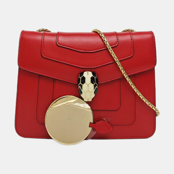 SERPENTI FOREVER Small Calfskin Red