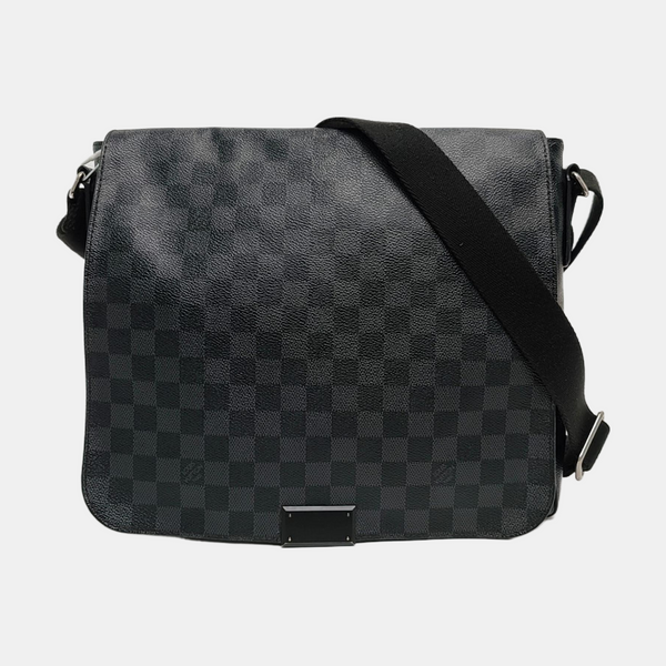 DISTRICT MM Damier Graphite Coated Canvas Gray