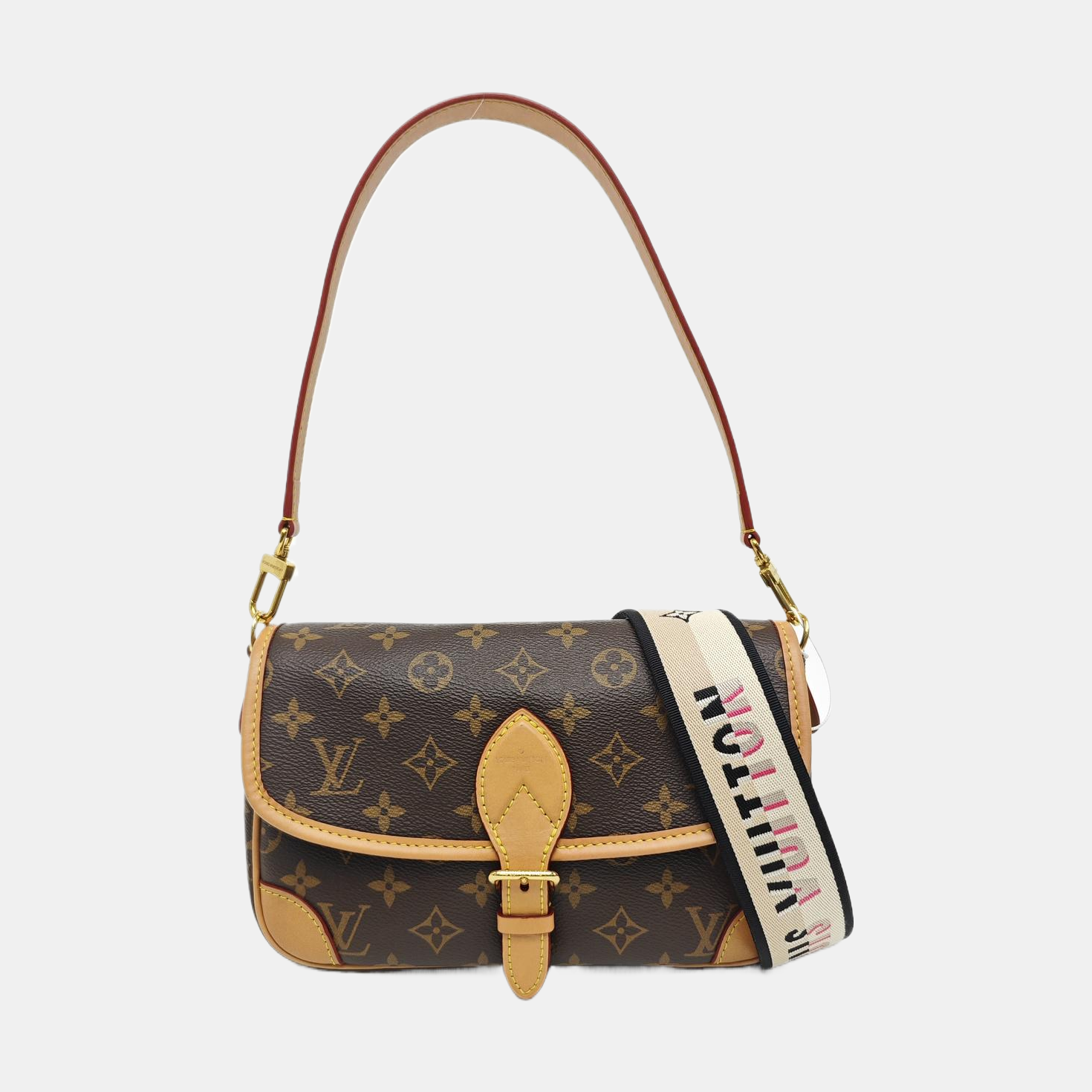 DIANE Monogram Coated Canvas Brown