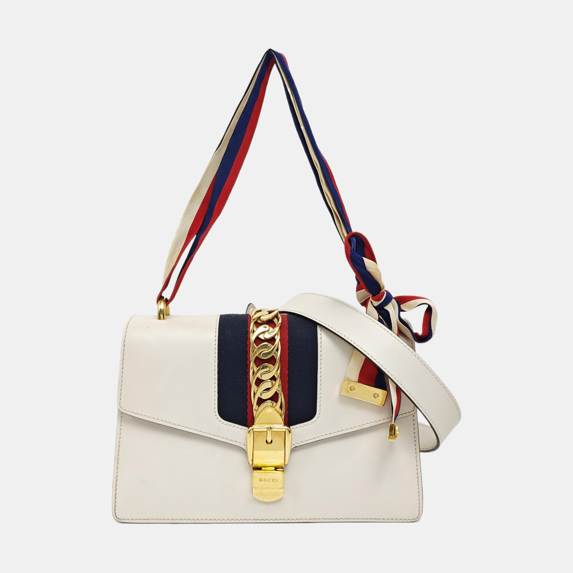 Sylvie Small Calfskin White