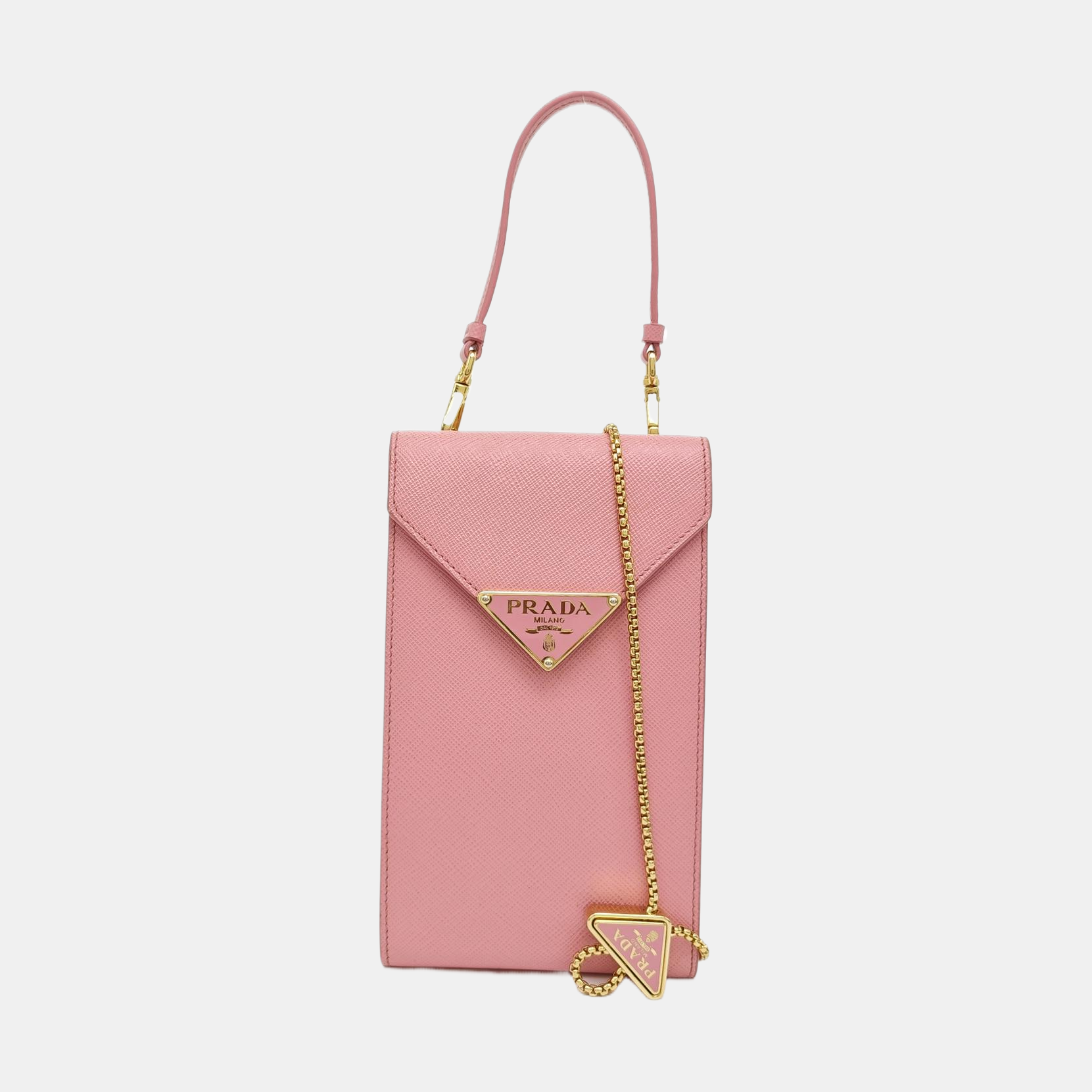 Saffiano Calfskin Shoulder Bag Pink