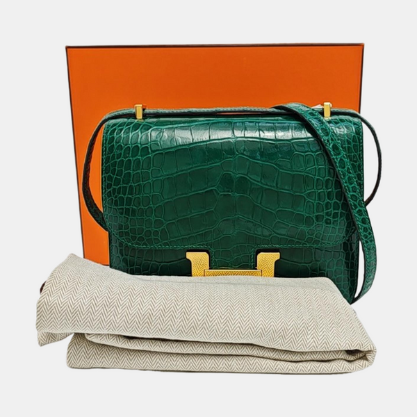 Constance 19 Shiny Porosus Crocodile Green