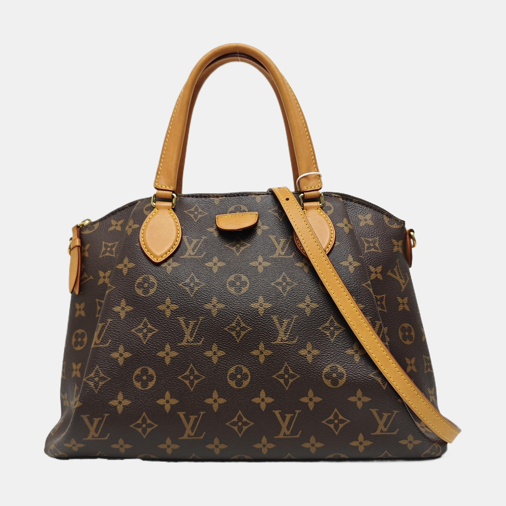 RIVOLI MM Monogram Coated Canvas Brown