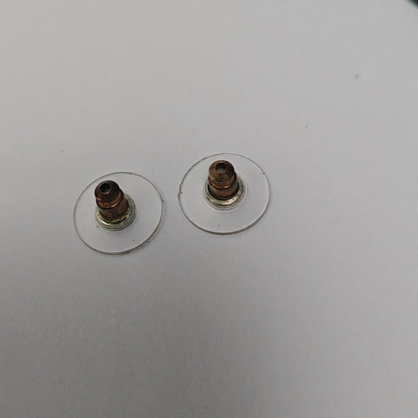 Metal Gray Stud Earrings