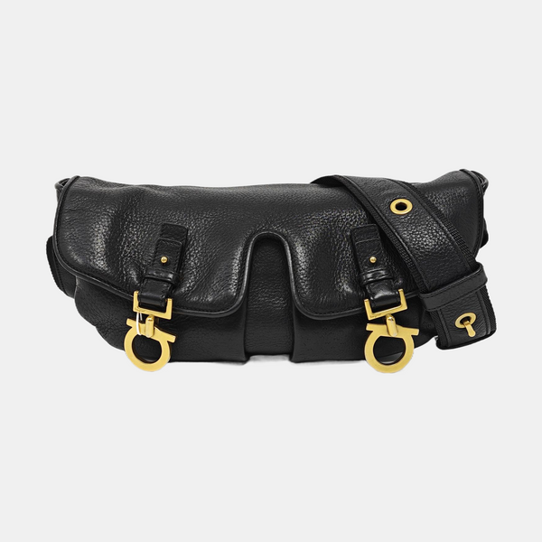 Calfskin Shoulder Bag Black
