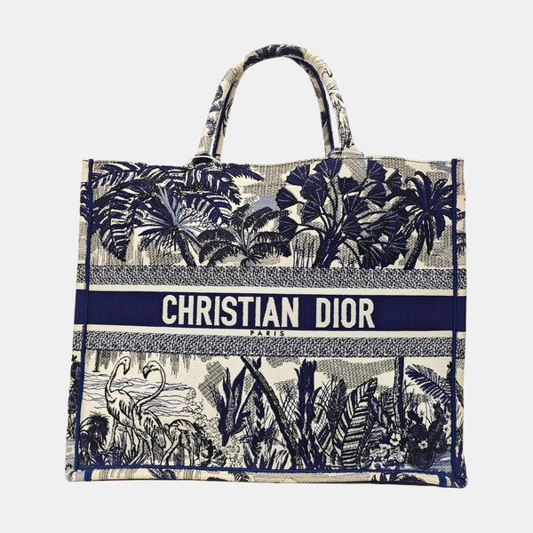 Book Tote Large Fabric Blue