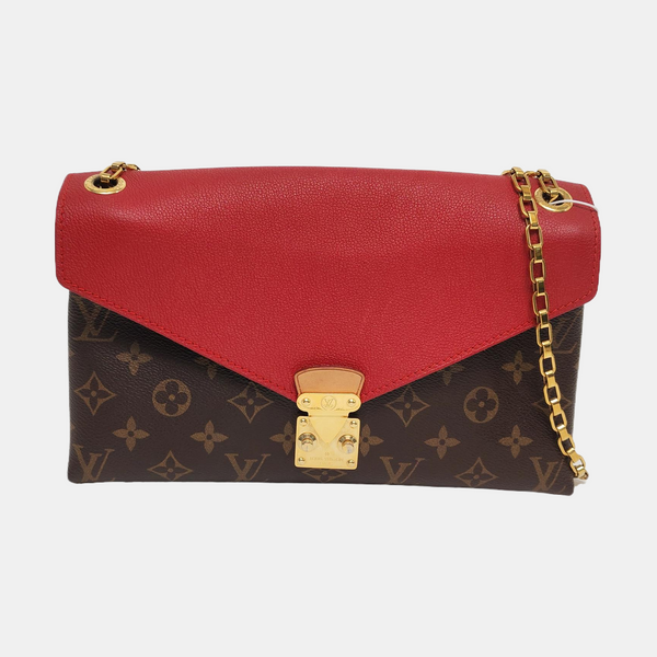 Authenticated pre-owned  PALLAS Monogram Coated Canvas Brown - Shoulder Bag at Looply