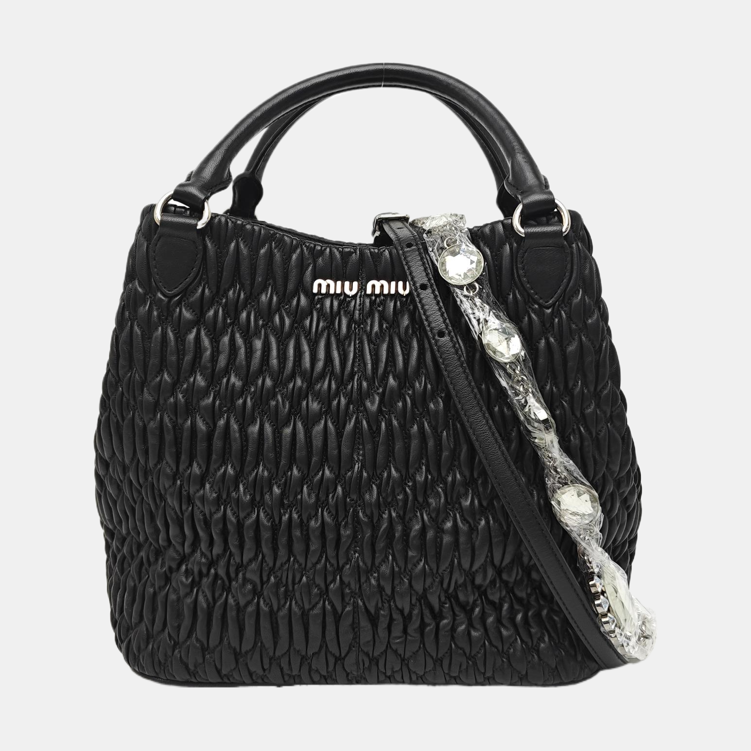 Avenue Quilted Lambskin Black