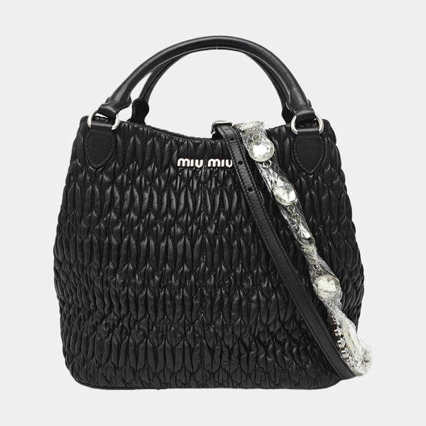 Avenue Quilted Lambskin Black