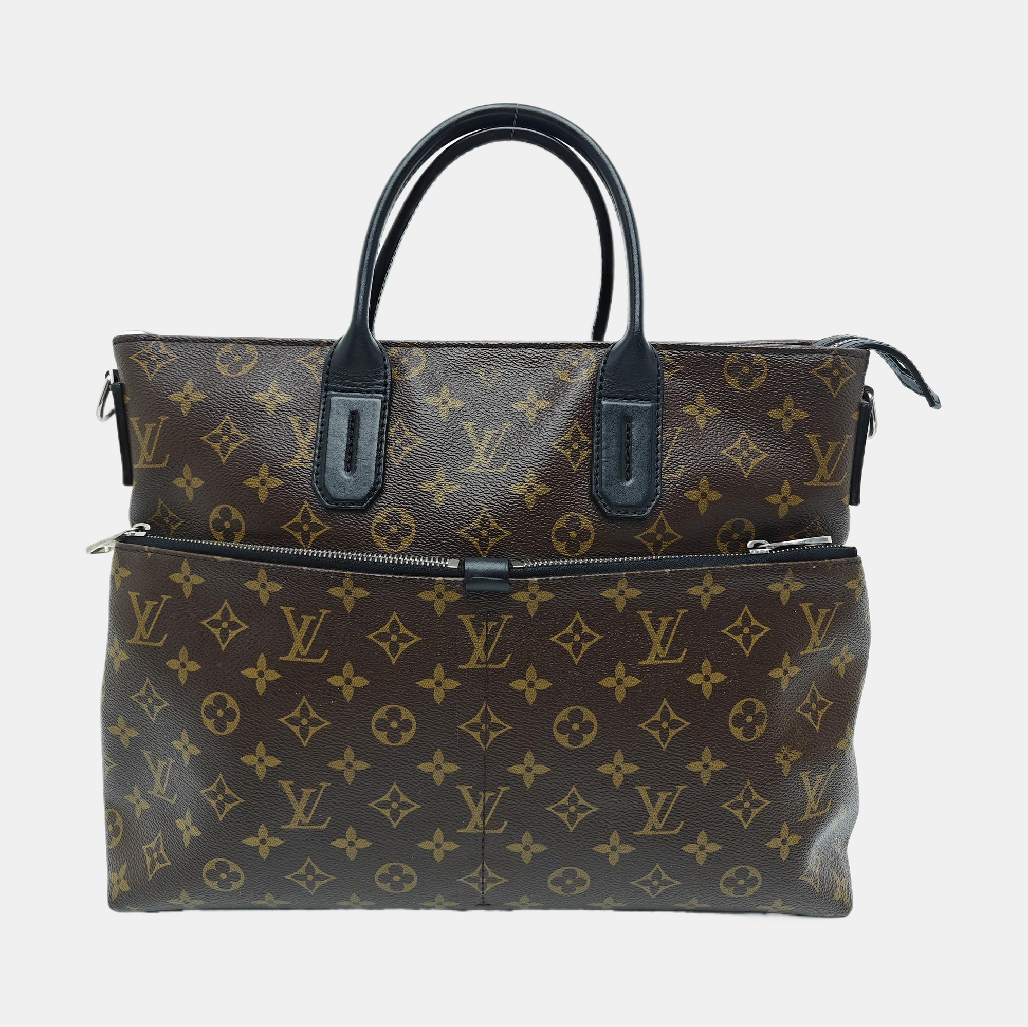 7 DAYS A WEEK Damier Ebene Coated Canvas Brown
