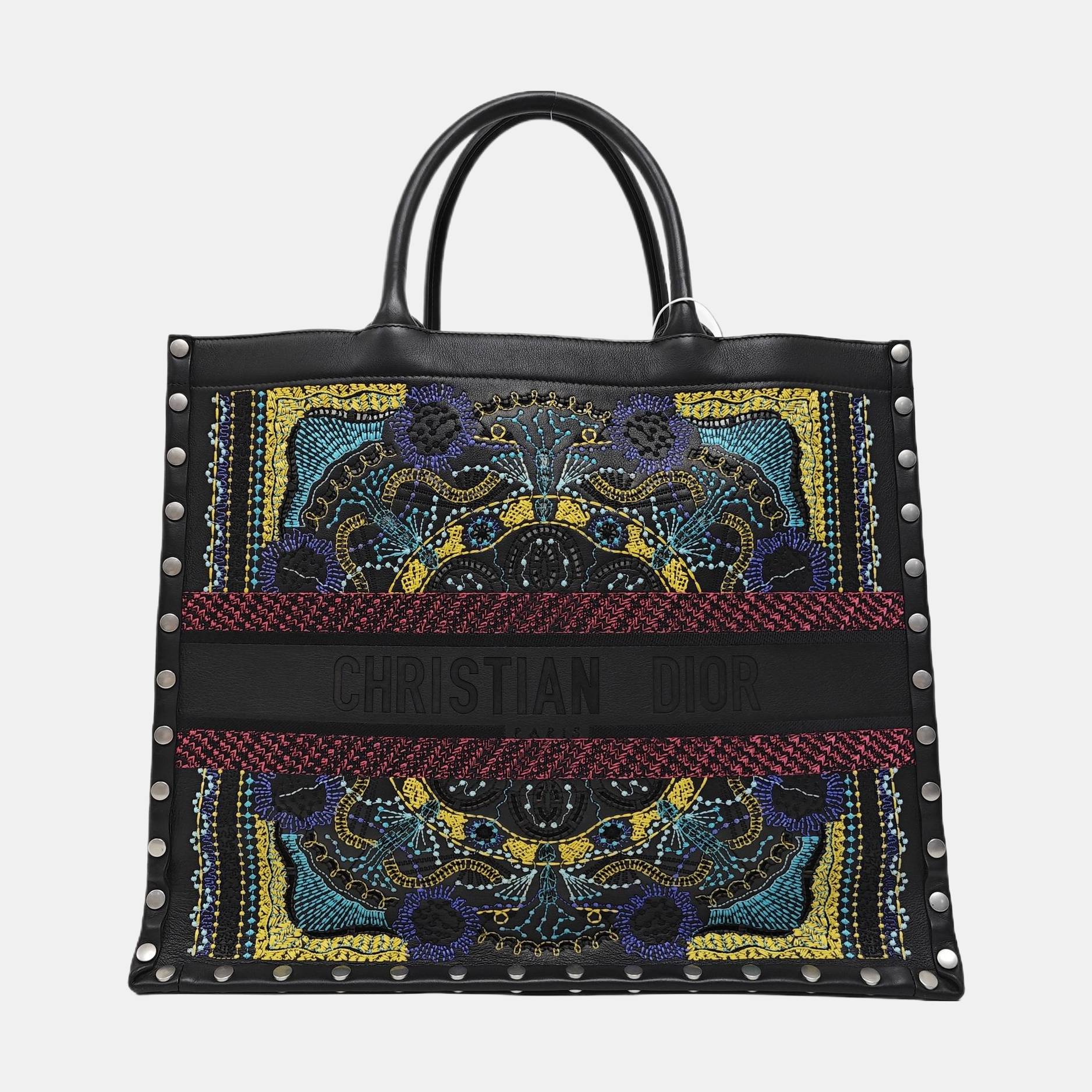 Book Tote Large Calfskin Multicolor