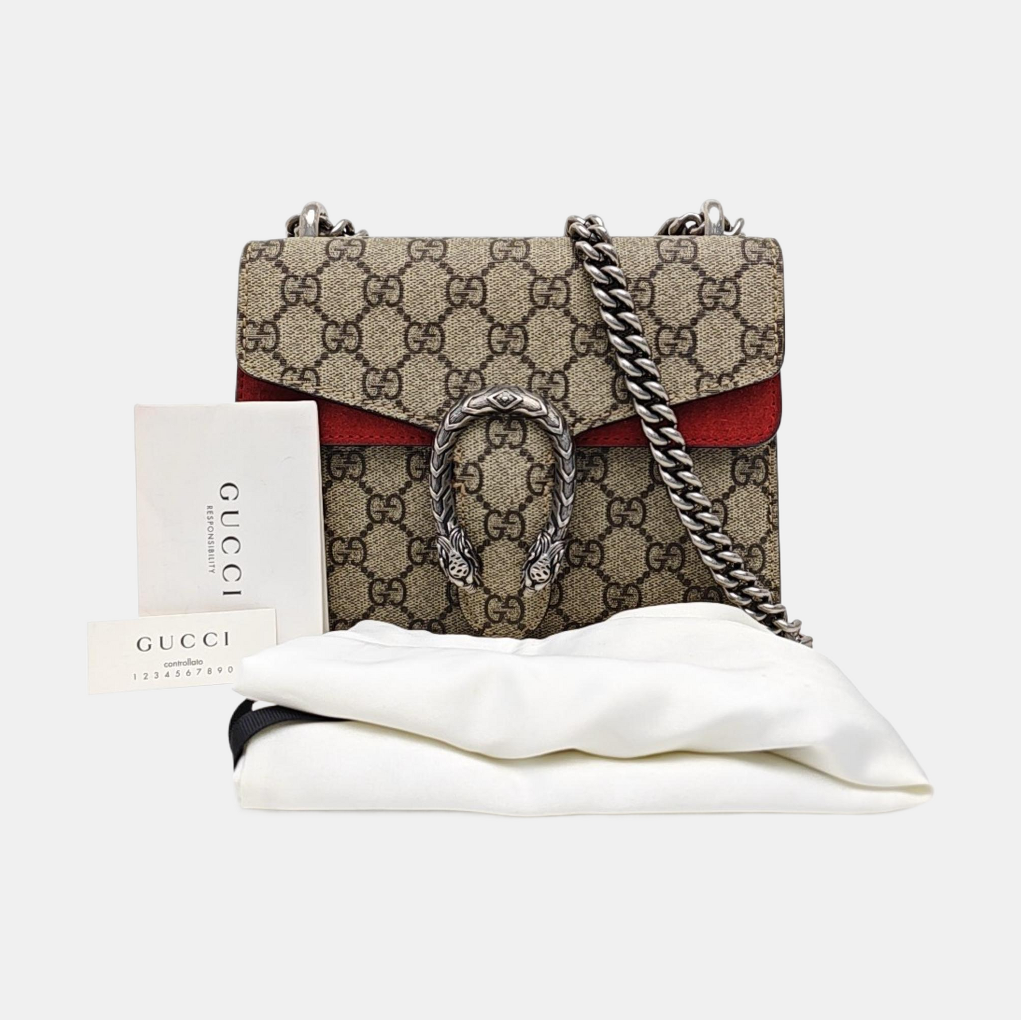 Dionysus Mini Monogram Coated Canvas Beige