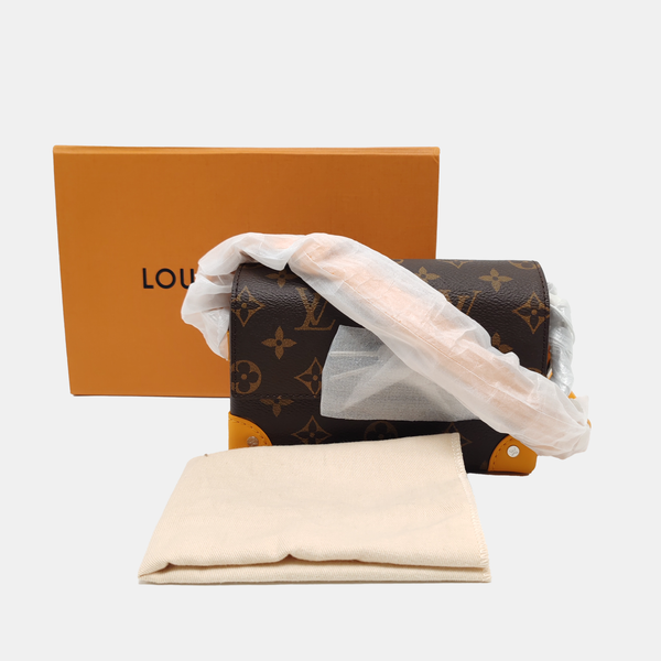 SOFT TRUNK Mini Monogram Coated Canvas Brown