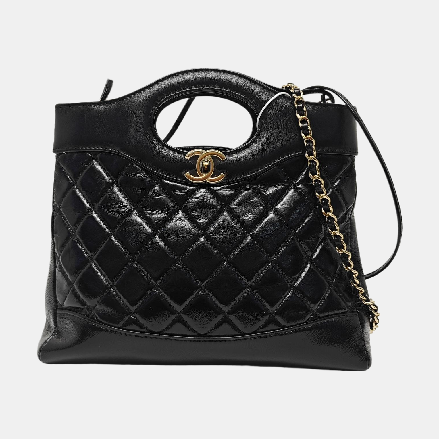 CHANEL 31 Mini Quilted Calfskin Black