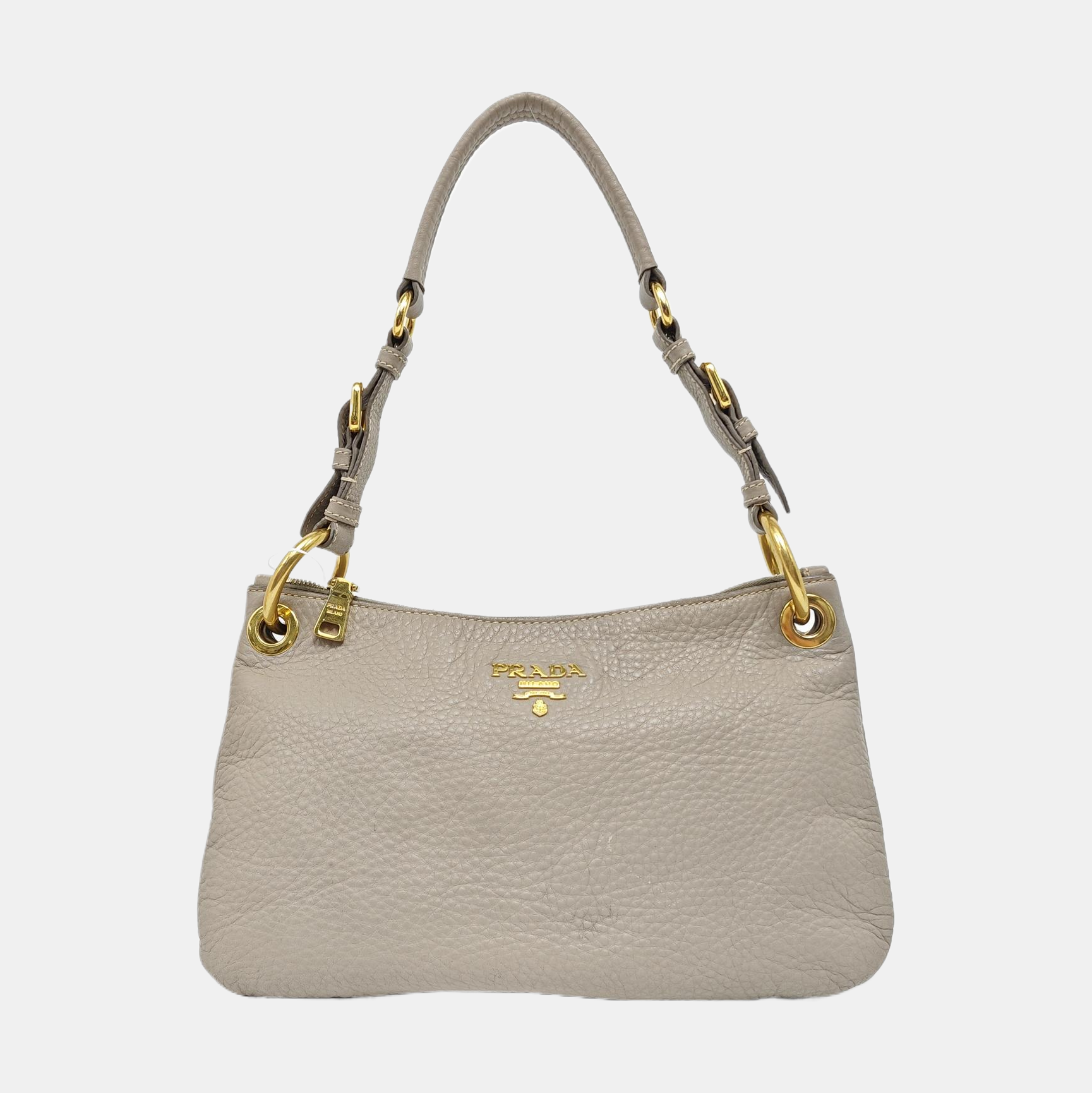 Calfskin Top Handle Bag Gray