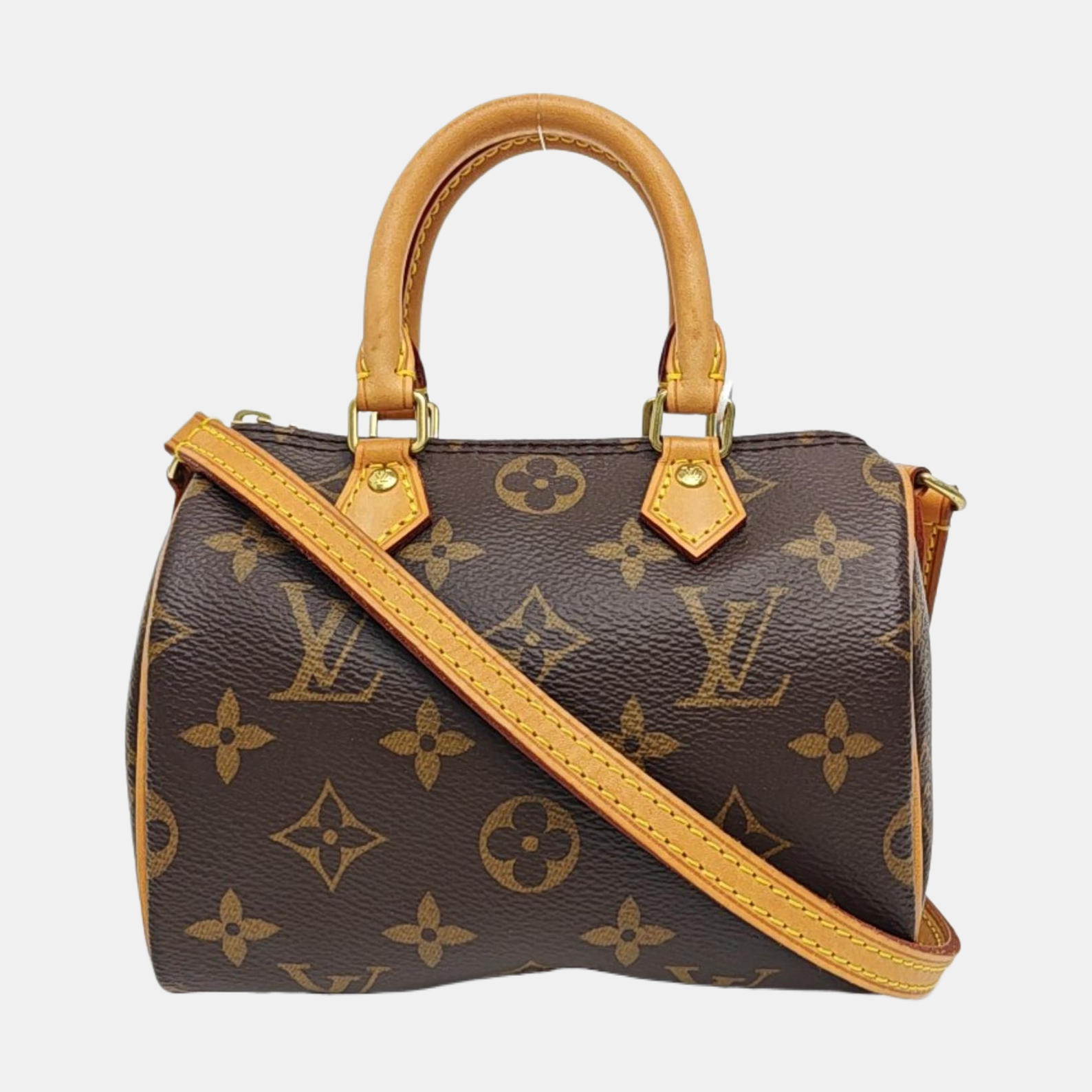 SPEEDY Nano Monogram Coated Canvas Brown