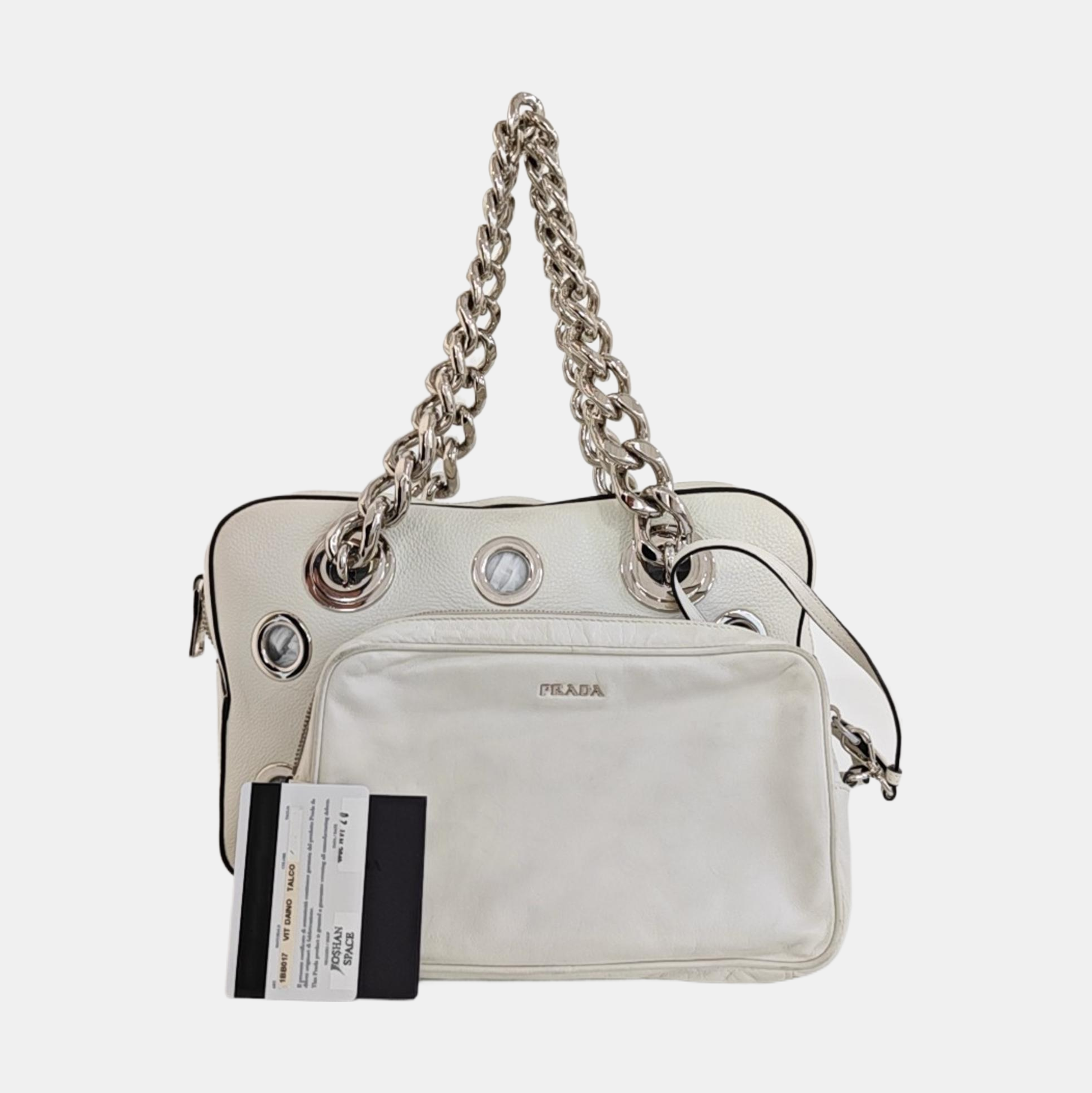 Calfskin Shoulder Bag White