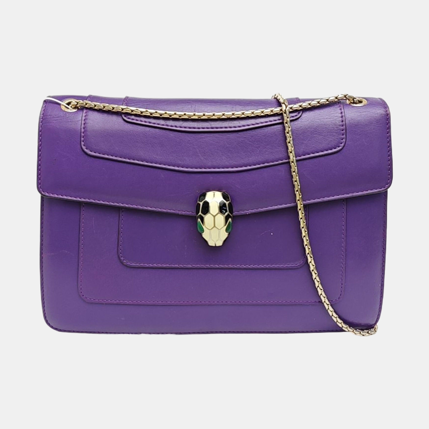 SERPENTI FOREVER Medium Calfskin Purple