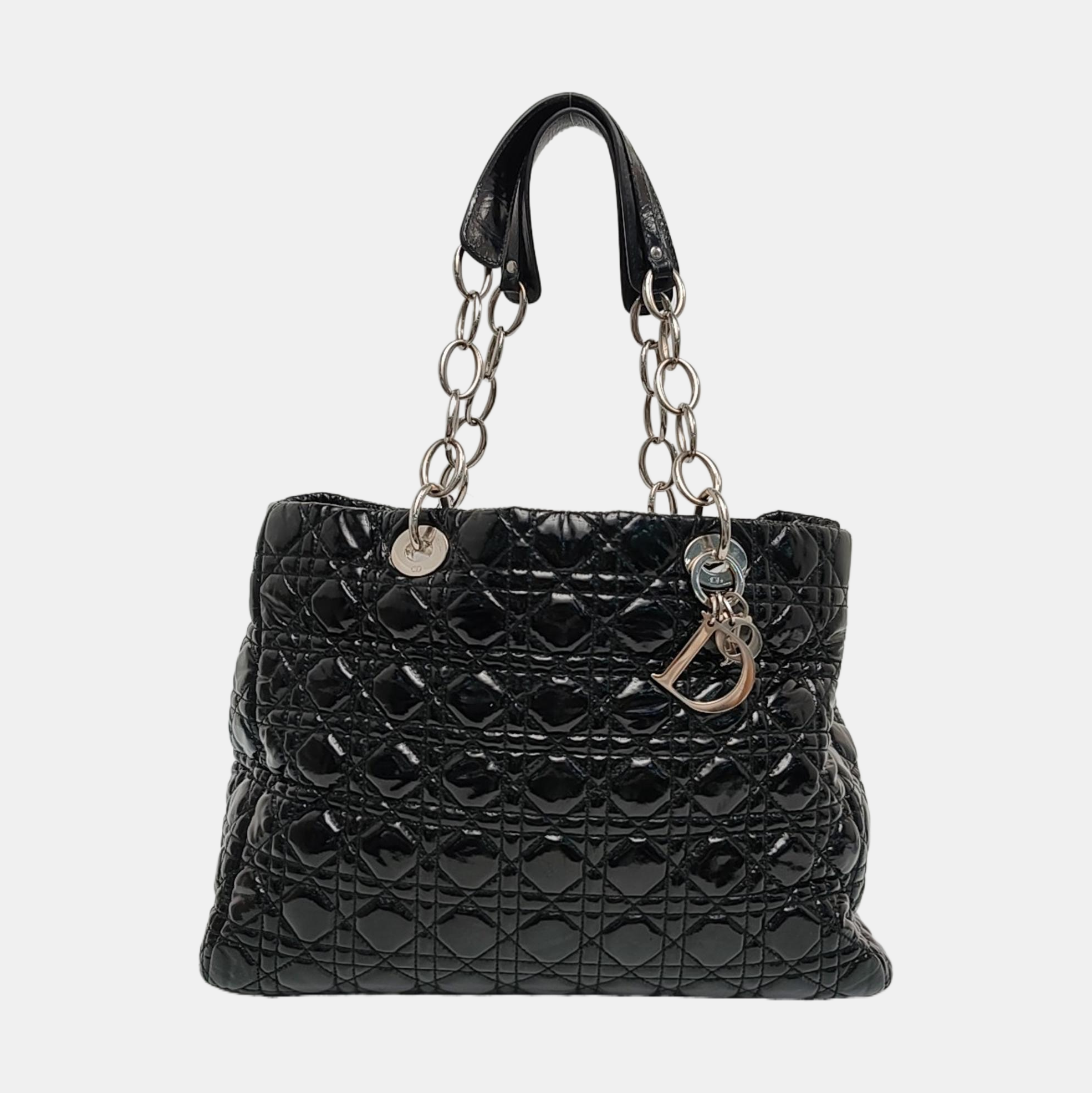 Dior Soft Cannage Patent Leather Black
