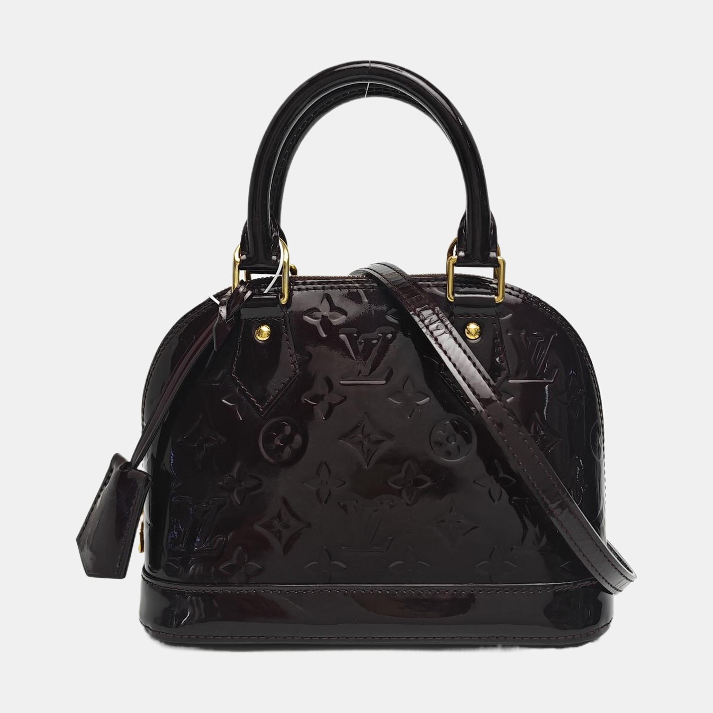 ALMA BB Monogram Patent Leather Red