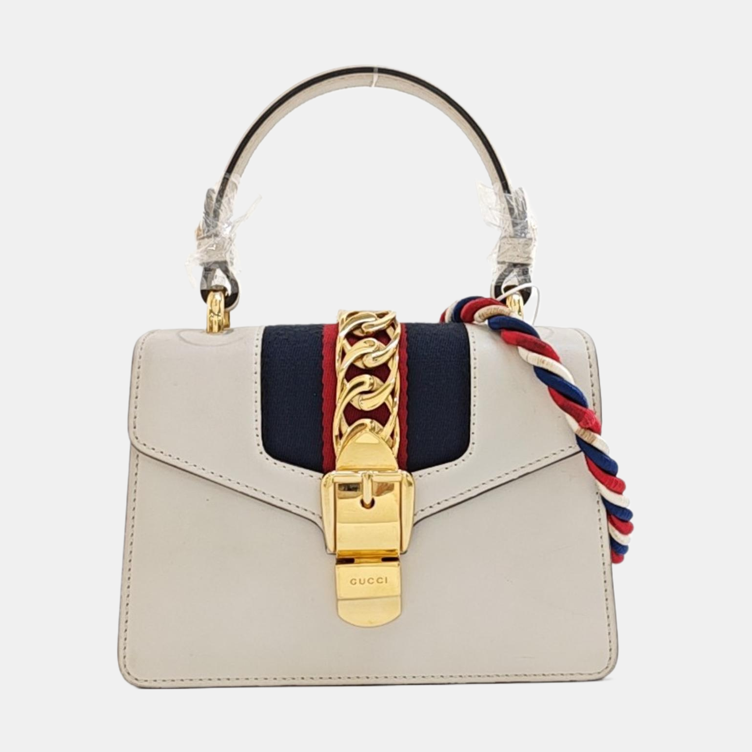 Sylvie Mini Calfskin White