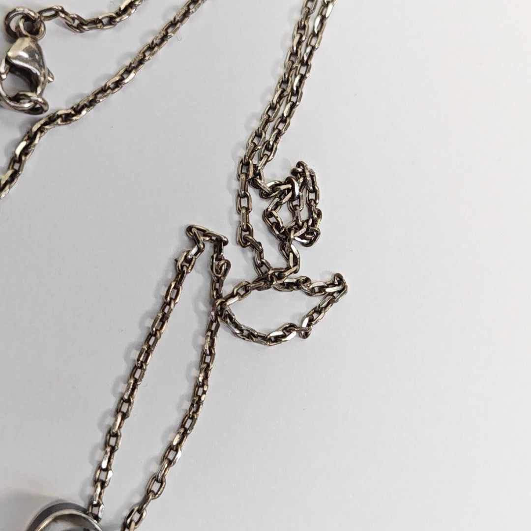 Pop H Metal Silver Necklace