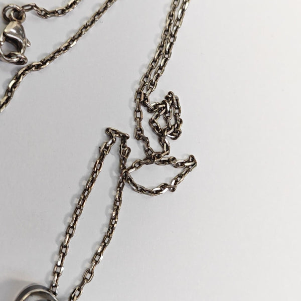 Pop H Metal Silver Necklace