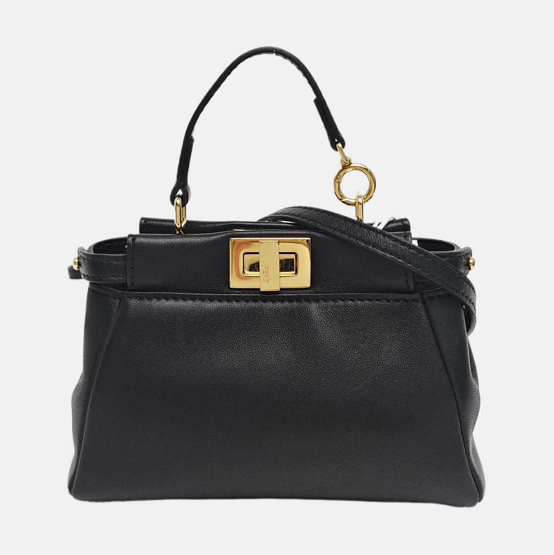 Peekaboo Mini Lambskin Black